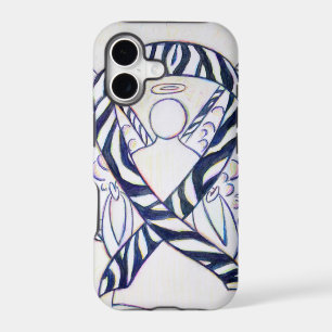 Zebra Stripe Awareness Ribbon Angel iPhone 5 Cases