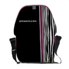 Zebra Stripe Black Pink Racing Stripe Messenger