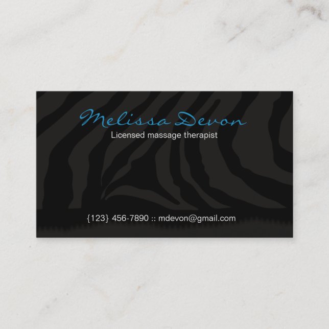 ZEBRA STRIPE BUSINESS CARDS (Front)