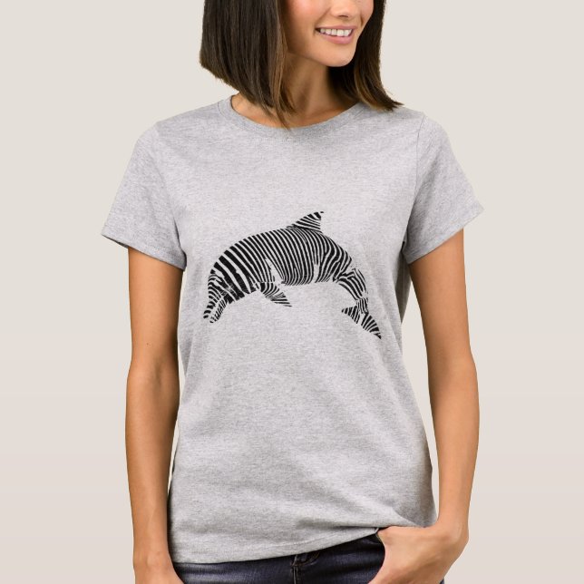 Zebra Stripe Dolphin Tee (Front)