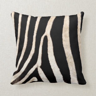 Zebra Stripe/Hide Throw Pillow, Square Cushion