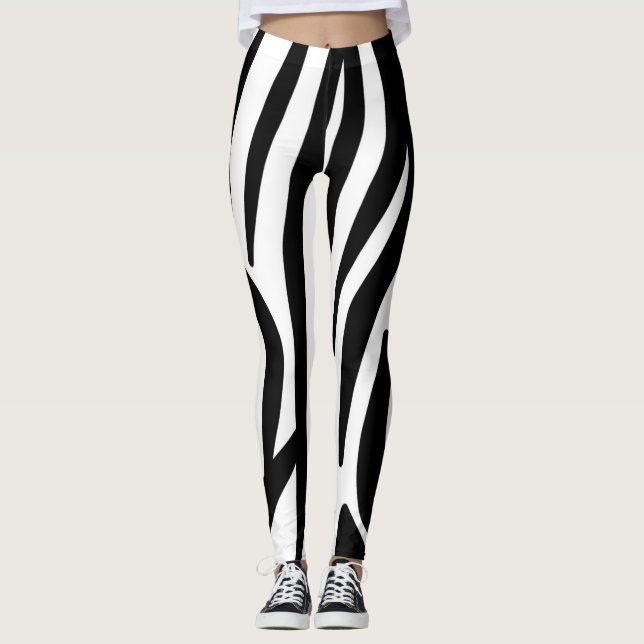 Zebra stripe pattern leggings (Front)
