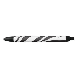 Zebra Stripe Print Black Ink Pen