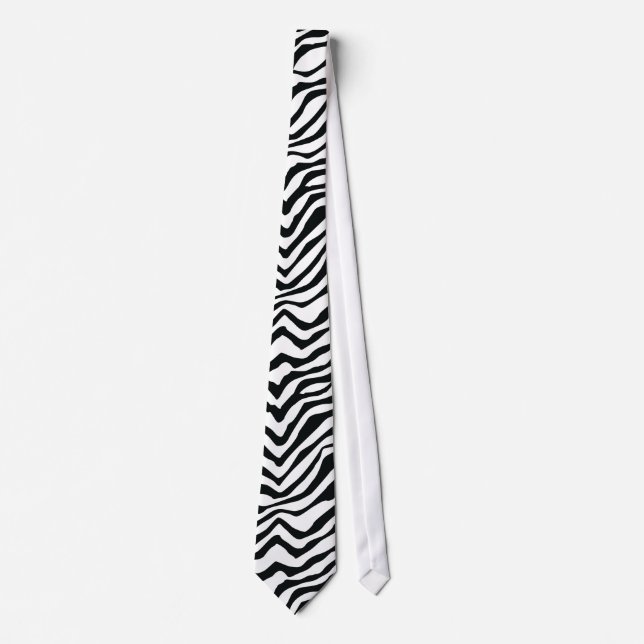 Zebra Stripe Tie For the Wild Man! - White (Front)