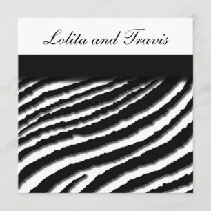 Zebra Stripe Wedding Invitation