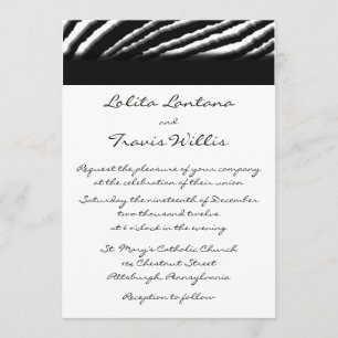 Zebra Stripe Wedding Invitations