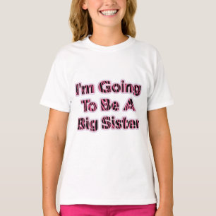Zebra Striped I'm Going To Be A Big Sister T-Shirt