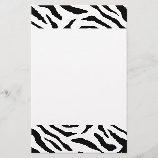 Zebra Striped Stationery (Front)