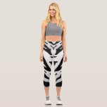 ZEBRA STRIPES ABSTRACT CAPRI LEGGINGS<br><div class="desc">An art design of zebra stripes created from a zebra.</div>