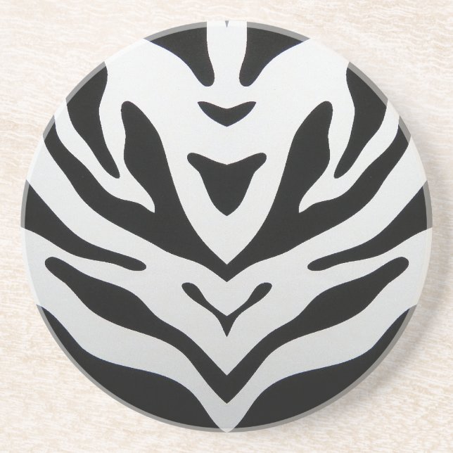 ZEBRA STRIPES ABSTRACT COASTER (Front)