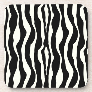 Zebra stripes - Black and White Coaster