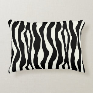 Zebra stripes - Black and White Decorative Cushion