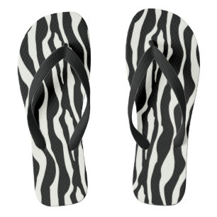 Zebra stripes - Black and White Jandals