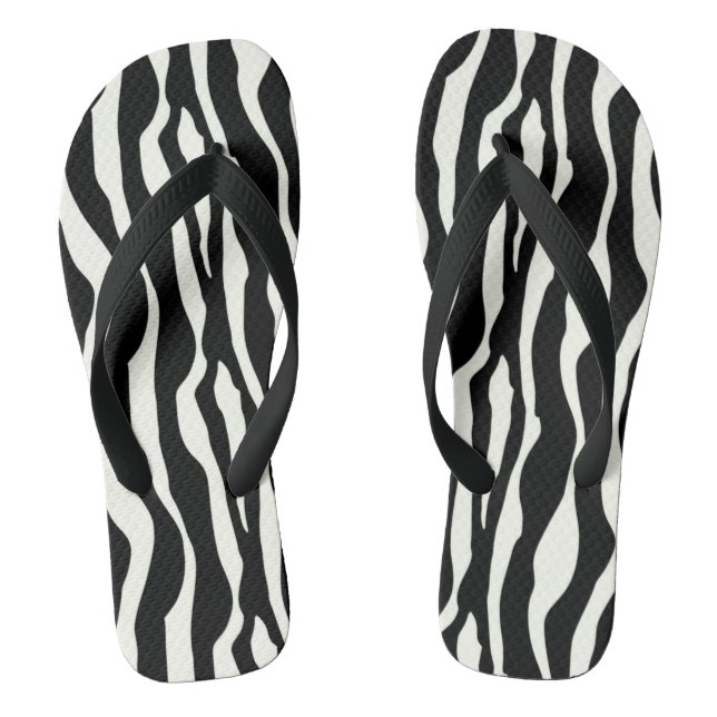 Zebra stripes - Black and White Jandals (Footbed)