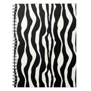 Zebra stripes - Black and White Spiral Notebook