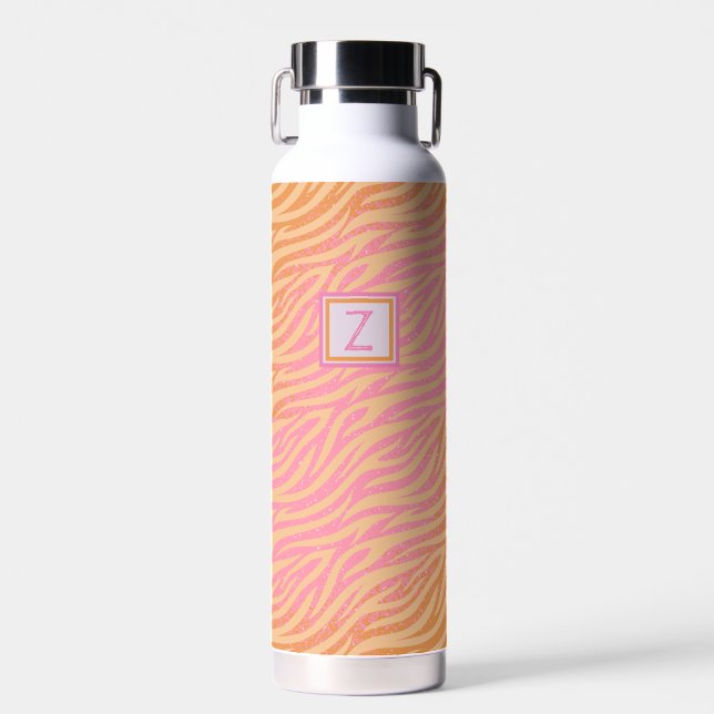 Zebra Stripes Bold Colours Water Bottle (Front)