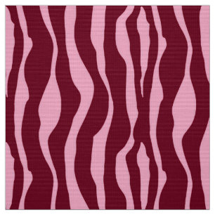 Zebra stripes - Burgundy and Pink Fabric