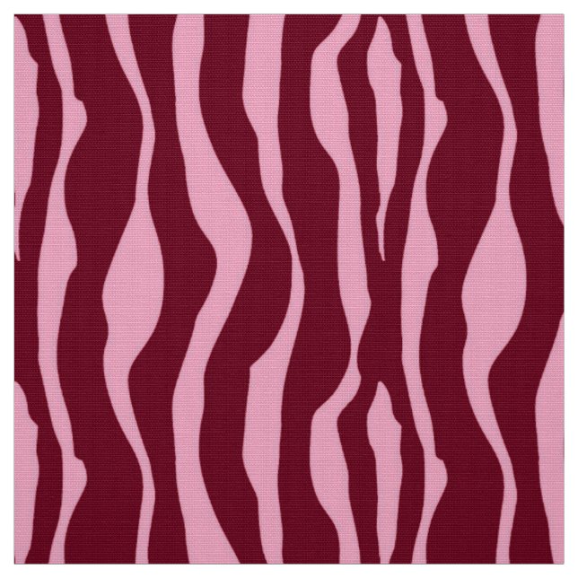 Zebra stripes - Burgundy and Pink Fabric (Swatch)