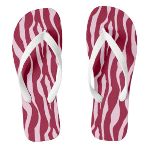 Zebra stripes - Burgundy and Pink Jandals