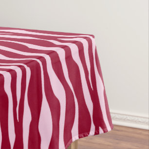 Zebra stripes - Burgundy and Pink Tablecloth