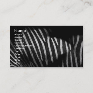 Zebra Stripes Business Card