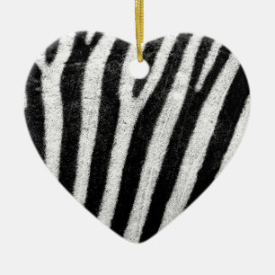 zebra Stripes Ceramic Tree Decoration