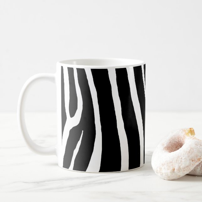 Zebra Stripes  Coffee Mug (With Donut)