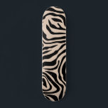Zebra Stripes Cream Beige Black Wild Animal Skateboard<br><div class="desc">Zebra Print – cream beige and black pattern - wild animal print.</div>