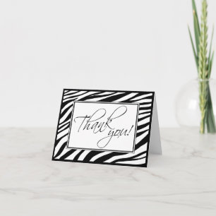 Zebra Stripes Custom Thank You Card