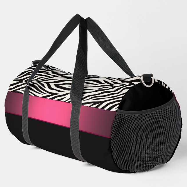 Zebra Stripes Duffle Bag (Right Corner)