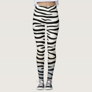 Zebra Stripes Exotic Animal Print Leggings