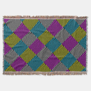 Zebra Stripes - Geometric Pattern Abstract Art 3D Throw Blanket