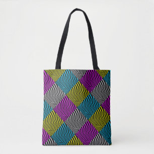 Zebra Stripes - Geometric Pattern Abstract Art 3D Tote Bag