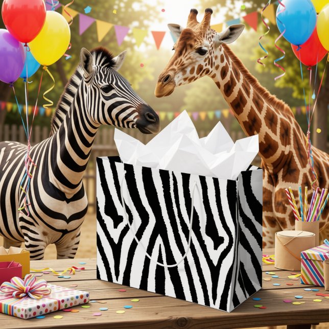Zebra Stripes Gift Bag | Stylish Animal Print (Creator Uploaded)