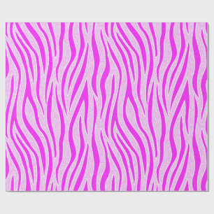 Zebra Stripes in a Powder Pink Safari Print Wrapping Paper