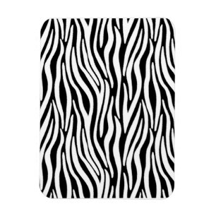 Zebra Stripes in Black and White Fur Effect Magnet