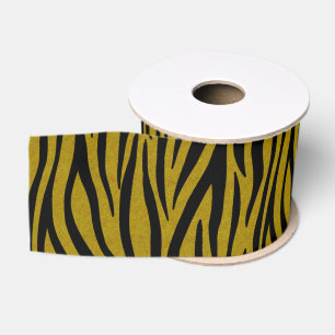 Zebra Stripes in Safari Black and Brown Grosgrain Ribbon