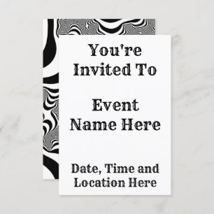Zebra Stripes Invitation