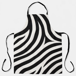 Zebra Stripes Modern Print Apron