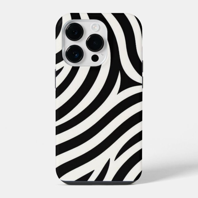Zebra Stripes Modern Print  iPhone Case (Back)