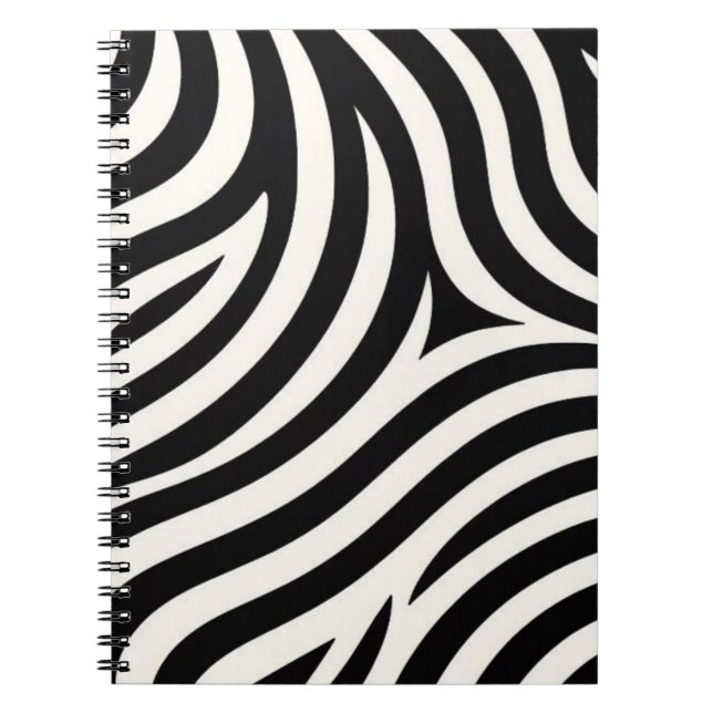 Zebra Stripes Modern Print  Notebook (Front)
