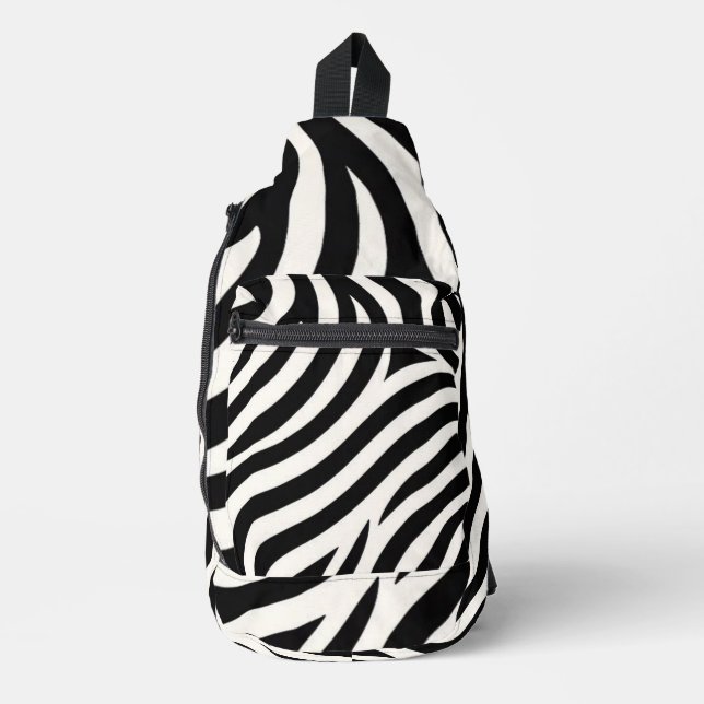 Zebra Stripes Modern Print  Sling Bag (Front)