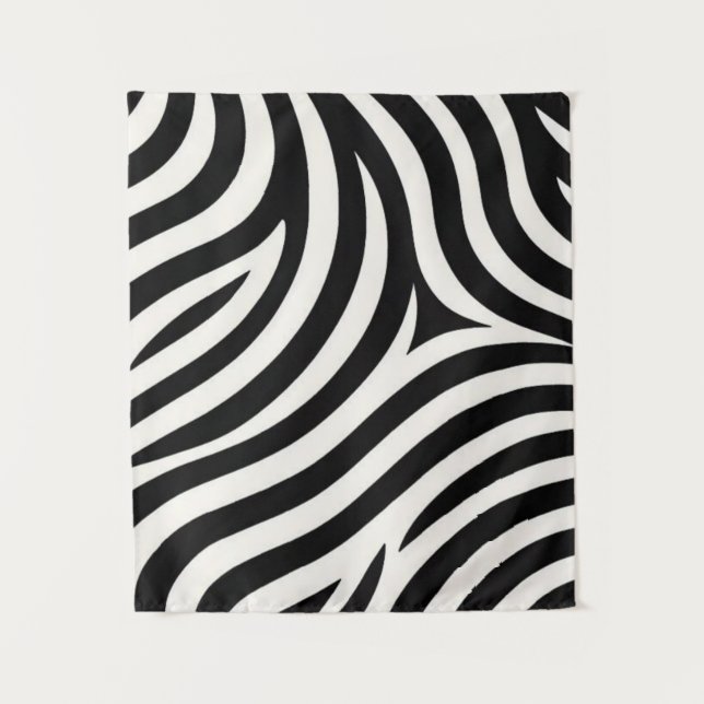 Zebra Stripes Modern Print  Tapestry (Front)