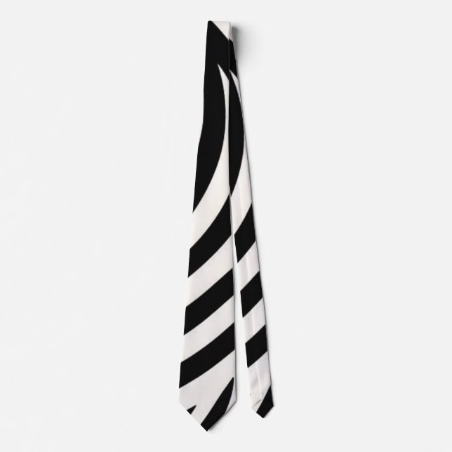 Zebra Stripes Modern Print  Tie (Front)