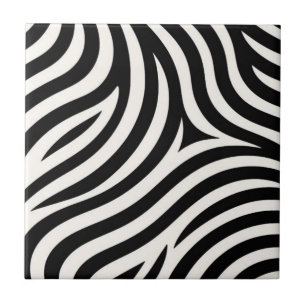 Zebra Stripes Modern Print  Tile