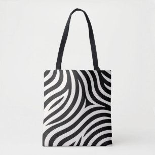 Zebra Stripes Modern Print Tote Bag