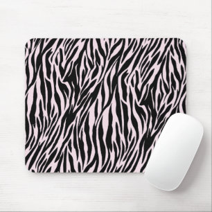 Zebra Stripes On Pastel Pink Mouse Pad
