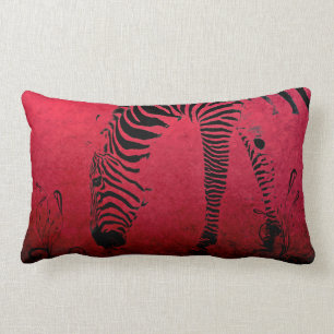 Zebra Stripes on Red Pillows