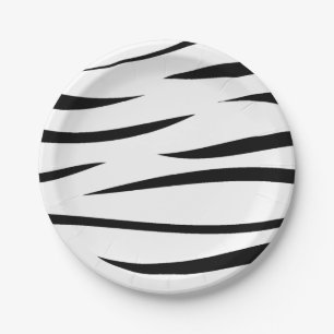 Zebra Stripes Paper Plate
