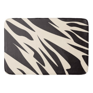 Zebra Stripes Pattern Bath Mat